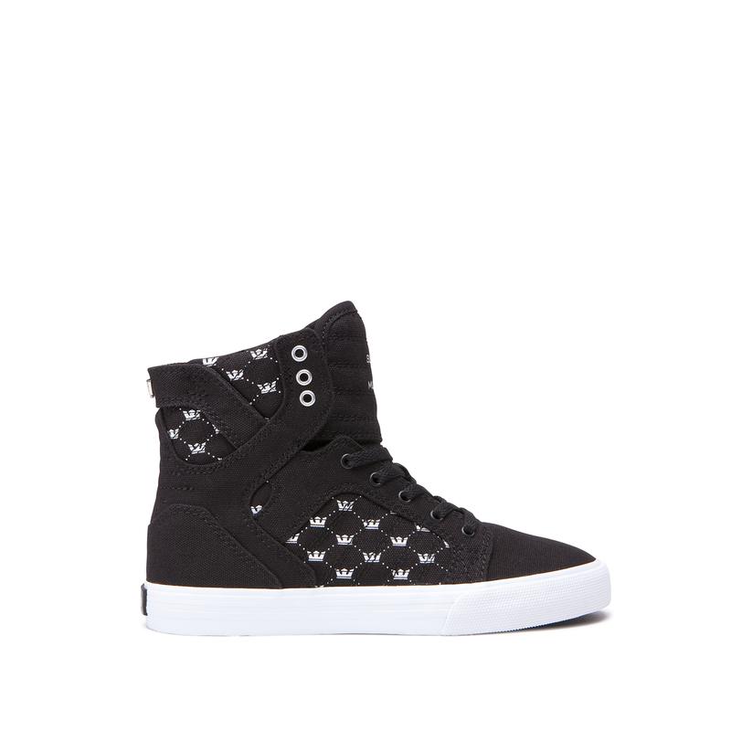 Buty Supra SKYTOP - Sneakersy Wysokie Dziecięce - Czarne (BCLD-56078)